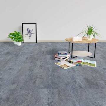 Self-Adhesive Flooring Planks - 5.11 m² Grey Marble PVC