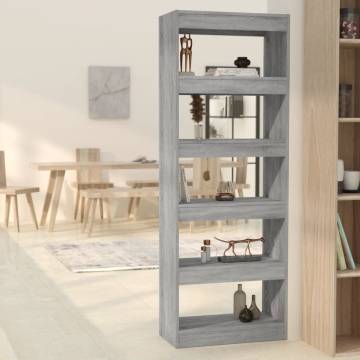 Book Cabinet & Room Divider - Grey Sonoma | HipoMarket