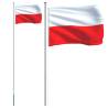 Poland Flag and Pole - 6.23 m Aluminium | HipoMarket UK