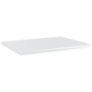 High Gloss White Bookshelf Boards - 4 pcs | Hipo Market