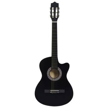 Western Classical Cutaway Guitar - 6 Strings Black 38"