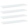 Bookshelf Boards 4 pcs High Gloss White 40x10x1.5 cm Engineered Wood Colour high gloss white Size 40 x 10 x 1.5 cm Quantity in Package 4 