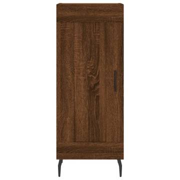 Stylish Highboard Brown Oak - 34.5x34x180 cm | HipoMarket