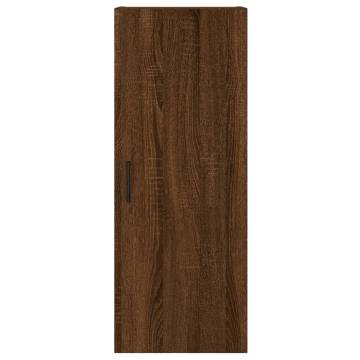 Stylish Highboard Brown Oak - 34.5x34x180 cm | HipoMarket