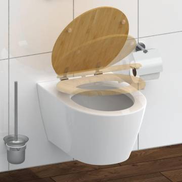 SCHÜTTE Natural Bamboo Toilet Seat - Soft-Close & Durable