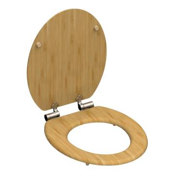 SCHÜTTE Natural Bamboo Toilet Seat - Soft-Close & Durable