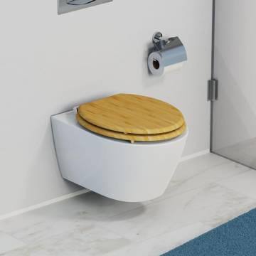 SCHÜTTE Natural Bamboo Toilet Seat - Soft-Close & Durable