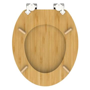 SCHÜTTE Natural Bamboo Toilet Seat - Soft-Close & Durable