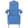 Aqua Blue HDPE Garden Adirondack Chair Set with Footstool & Table