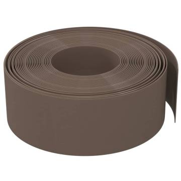 Garden Edgings 2 pcs Brown 10m Polyethylene | Hipomarket