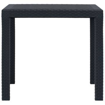 Garden Table Anthracite 79x79x72 cm - Plastic Rattan Look