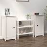 Sideboards 2 pcs White 40x35x80 cm Solid Wood Pine Colour white Quantity in Package 2 Model 1 door side cabinet 