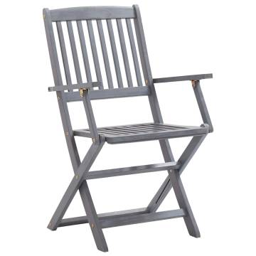 Folding Outdoor Chairs Set - Solid Acacia Wood | HiPo Market