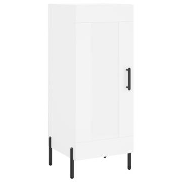 Elegant Highboard White - 34.5x34x180 cm Engineered Wood