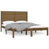 Honey Brown Solid Wood Bed Frame 120x200 cm - Timeless Design