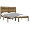 Honey Brown Solid Wood Bed Frame 120x200 cm - Timeless Design