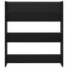 Modern Wall Shoe Cabinet - Black, 80x18x90 cm | HipoMarket