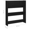 Modern Wall Shoe Cabinet - Black, 80x18x90 cm | HipoMarket