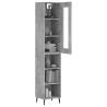 Stylish Highboard Concrete Grey - 34.5x34x180 cm | Hipo Market