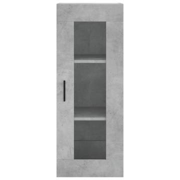 Stylish Highboard Concrete Grey - 34.5x34x180 cm | Hipo Market