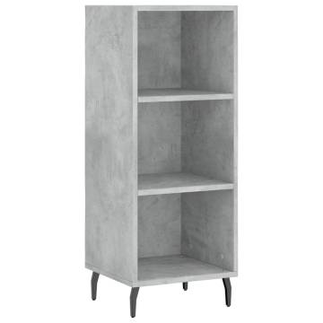 Stylish Highboard Concrete Grey - 34.5x34x180 cm | Hipo Market