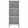 Stylish Highboard Concrete Grey - 34.5x34x180 cm | Hipo Market