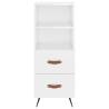 Stylish Highboard High Gloss White - 34.5x34x180 cm | HipoMarket