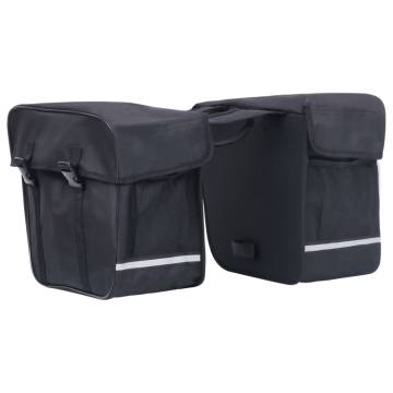 Double Waterproof Bicycle Bag for Pannier Rack - 35L Black