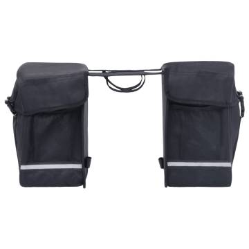 Double Waterproof Bicycle Bag for Pannier Rack - 35L Black