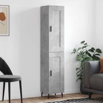 Highboard Concrete Grey - Stylish Engineered Wood Storage