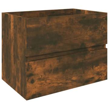 Sink Cabinet Smoked Oak 60x38.5 cm - Stylish Bathroom Storage