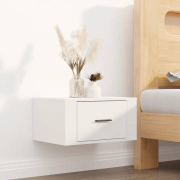 Stylish Wall-Mounted Bedside Cabinets - 2 pcs White 50x36 cm