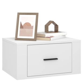 Stylish Wall-Mounted Bedside Cabinets - 2 pcs White 50x36 cm