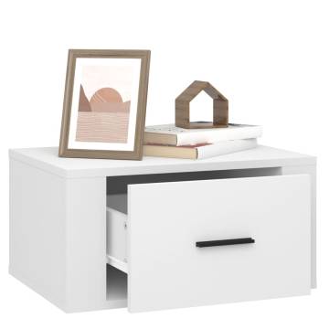 Stylish Wall-Mounted Bedside Cabinets - 2 pcs White 50x36 cm