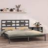 Bed Frame Grey Solid Wood 160x200 cm Colour grey Size 160 x 200 cm 