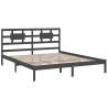 Grey Solid Wood Bed Frame 160x200 cm - Stylish & Sturdy