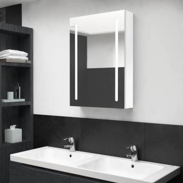 LED Bathroom Mirror Cabinet - Shining White 50x13x70 cm