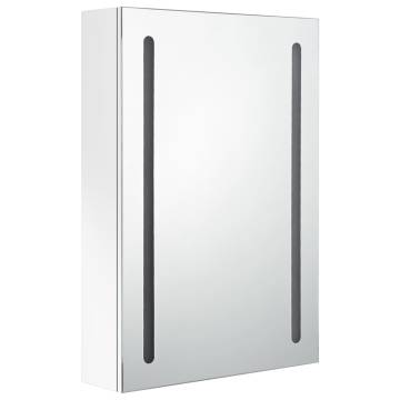 LED Bathroom Mirror Cabinet - Shining White 50x13x70 cm