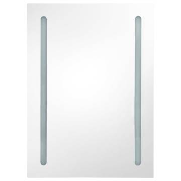 LED Bathroom Mirror Cabinet - Shining White 50x13x70 cm