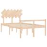 Double Solid Wood Bed Frame with Headboard | Hipo Market