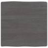 Table Top Dark Brown Solid Wood Live Edge 60x60 cm