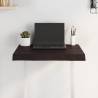 Table Top Dark Brown Solid Wood Live Edge 60x60 cm