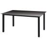 Garden Table Black 150x90x74 cm Aluminium and Glass Colour black Size 150 x 90 cm Quantity in Package 1 