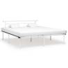 Bed Frame White Metal 180x200 cm Super King Colour white Size 180 x 200 cm 