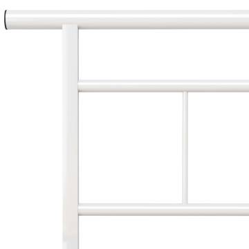 Elegant White Metal Bed Frame 180x200 cm Super King