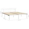 Elegant White Metal Bed Frame 180x200 cm Super King