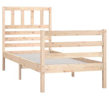 Solid Wood Bed Frame 100x200 cm - Timeless Design