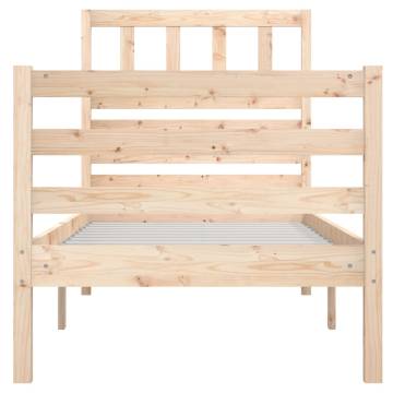 Solid Wood Bed Frame 100x200 cm - Timeless Design