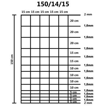 Garden Fence Galvanised Steel 50m 150cm - Durable & Versatile