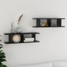 Wall Shelves 2 pcs High Gloss Black 75x18x20 cm Engineered Wood Colour high gloss black Size 75 x 18 x 20 cm Quantity in Package 2 Number of Pieces 1 